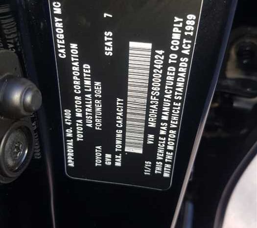 2015 Toyota Fortuner full